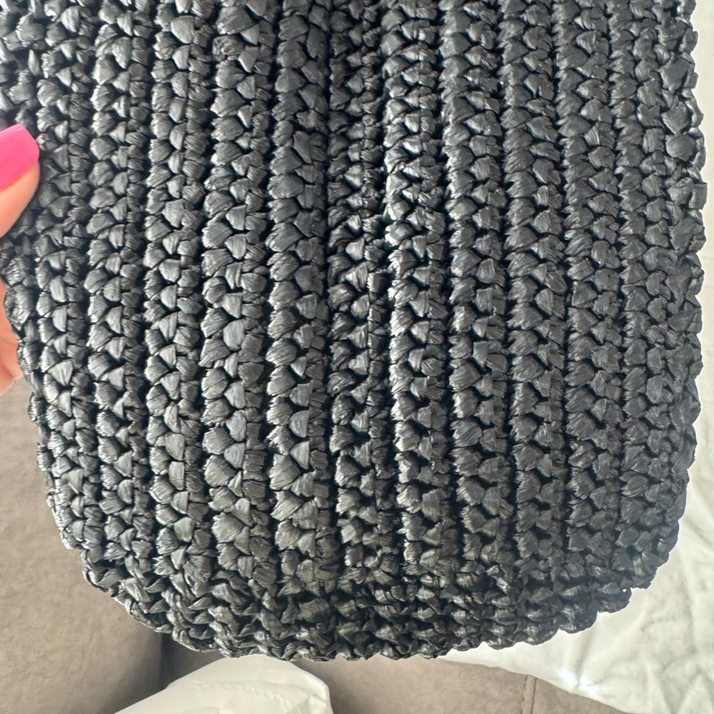 Prada Large Black and White Crochet Handbag - Picture 6 of 9